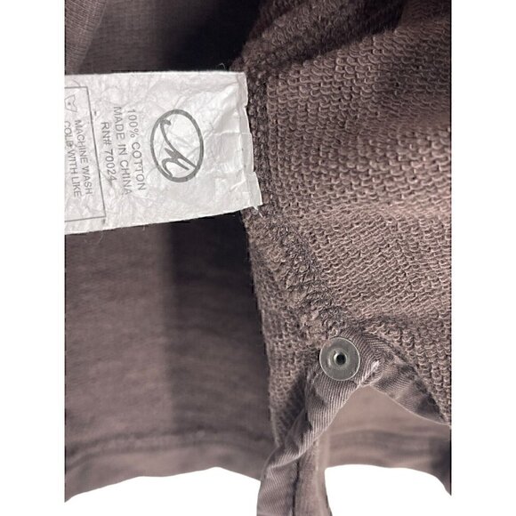 MOD-O-DOC mens Brown 1/4 Zip Pullover Sweatshirt with pockets Medium - Picture 3 of 4